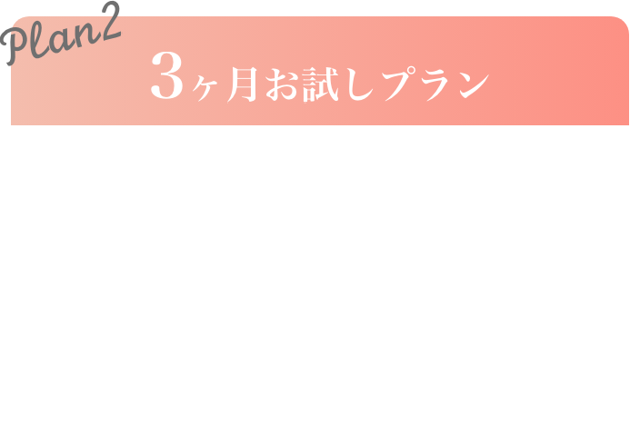 Plan2.3ヶ月お試しプラン