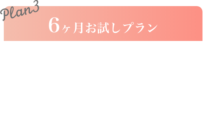 Plan3.6ヶ月お試しプラン