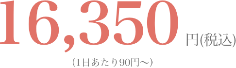 16,350円(税込)（1日あたり90円〜）